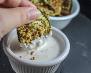 Vegan Oven Baked Zucchini Chips