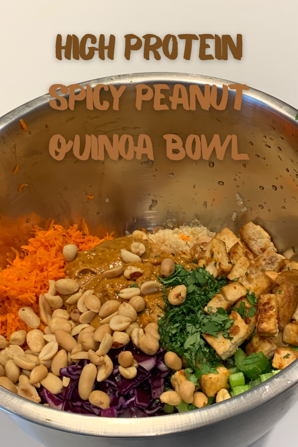 Spicy Peanut Tofu Meal Prep Bowls - Stephanie Kay Nutrition