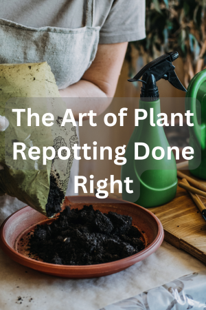 repotting a plant